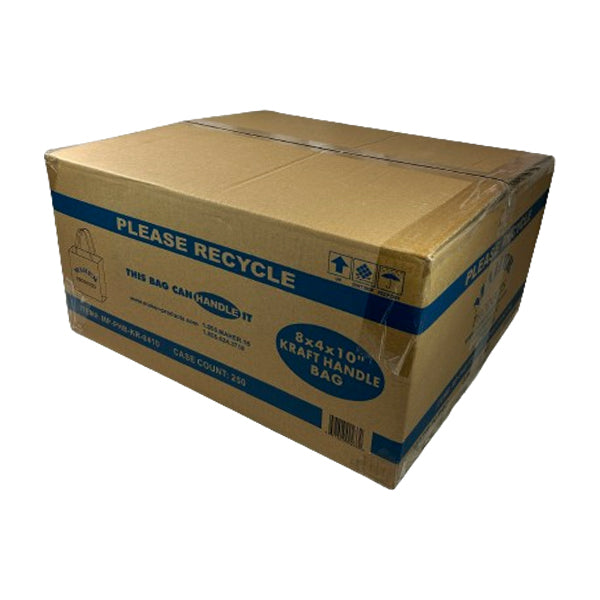 MAHER PRODUCTS - KRAFT PAPER HANDLE BAG 8X4.5X10.75 250EA