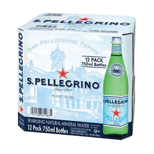 SAN PELLEGRINO - SPARKLING WATER GLASS 12x750ML