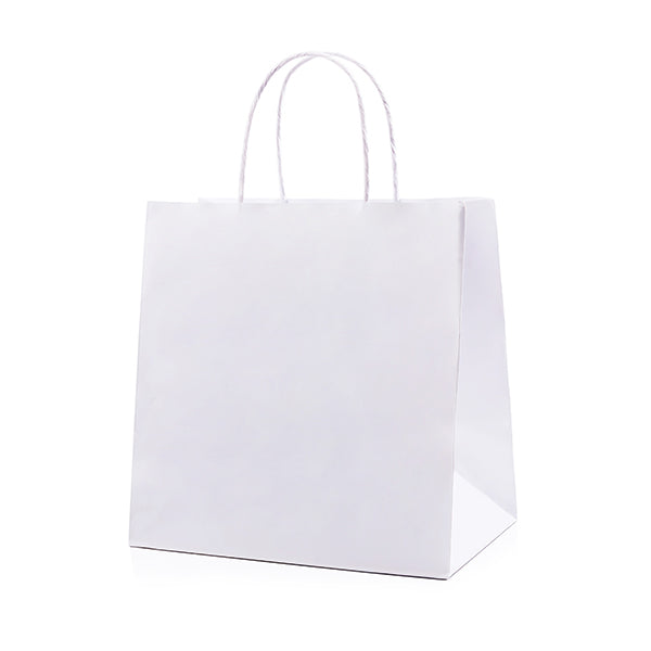 MAHER - 10x5x13 WHITE ROPE HANDLE PAPER BAG 250EA
