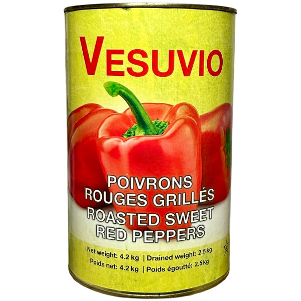 VESUVIO - ROASTED RED WHOLE PEPPERS 4.2KG