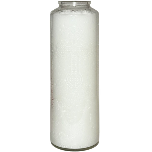 MEMORIAL CANDLE - WHITE GLASS 1EA