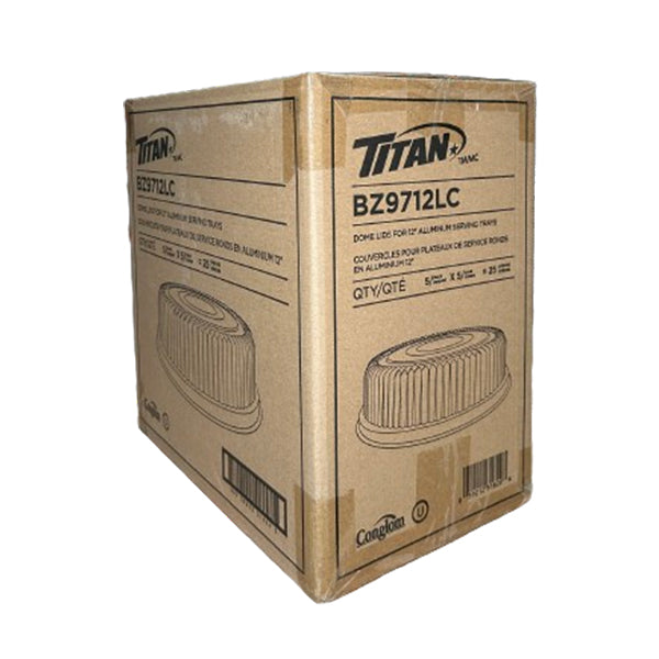 TITAN - 12" DOME LIDS FOR ALUMINUM SERVING TRAYS 5EA