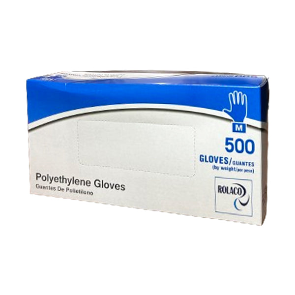 ROLACO - POLYETHYLENE MEDIUM GLOVES 10x500 EA