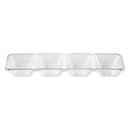 PARTY  COUTURE - CLEAR 4 COMPARTMENT RECTANGLE TRAY 24x1 EA