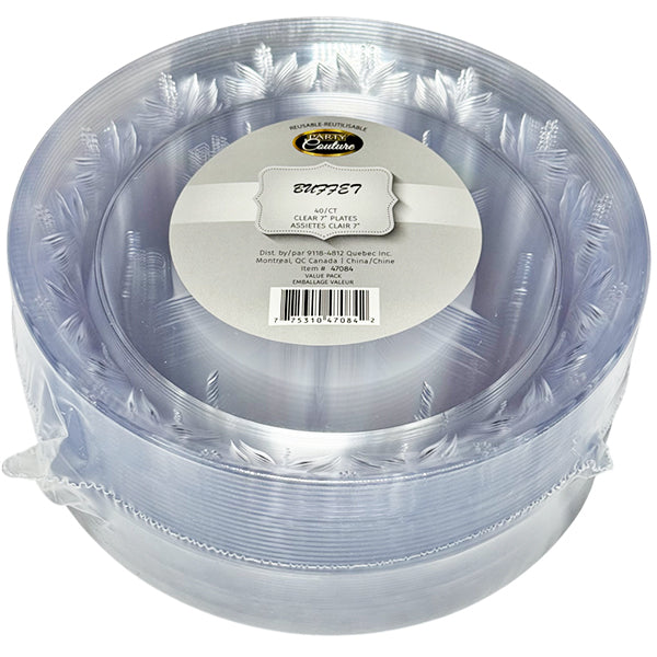 MADISON - CLEAR BUFFET 7IN PLATES 6x40 CT