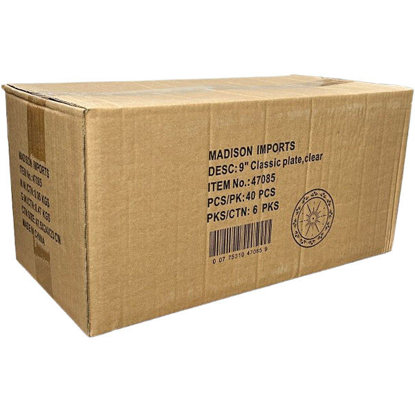 MADISON - CLEAR BUFFET 9IN PLATES 6x40 CT