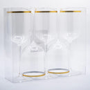 MADISON - 12OZ CLEAR W/ GOLD BAND WINE GOBLET 12x5 PK