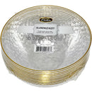 MADISON - 16OZ HAMMERED CLEAR W/ GOLD RIM BOWLS 12x10 PK
