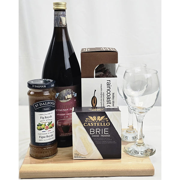 ELEGANT BITES & SIPS GIFT BASKET