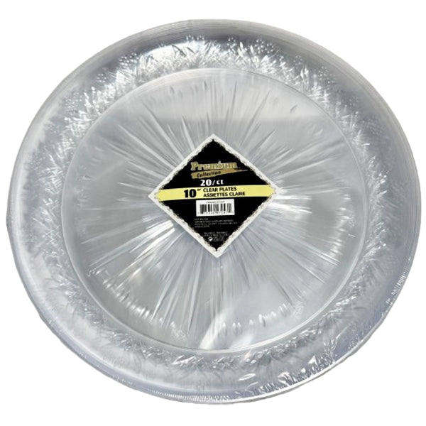 MADISON - CLEAR SCROLL 10" PLATE 12x20 PK