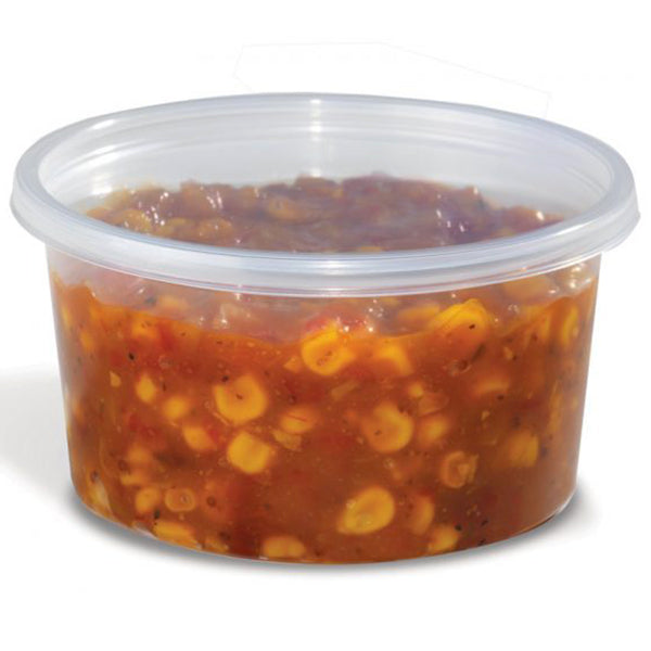 PLACON - 12OZ CLEAR ROUND CONTAINER 50EA
