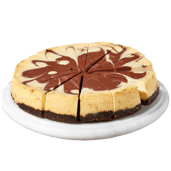 ELITE SWEETS - CHEESECAKE 10IN CHOCOLATE SWIRL SLICED 1EA