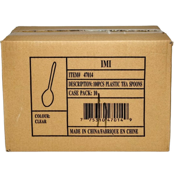 MADISON - CLEAR TEASPOONS 10x100 CT