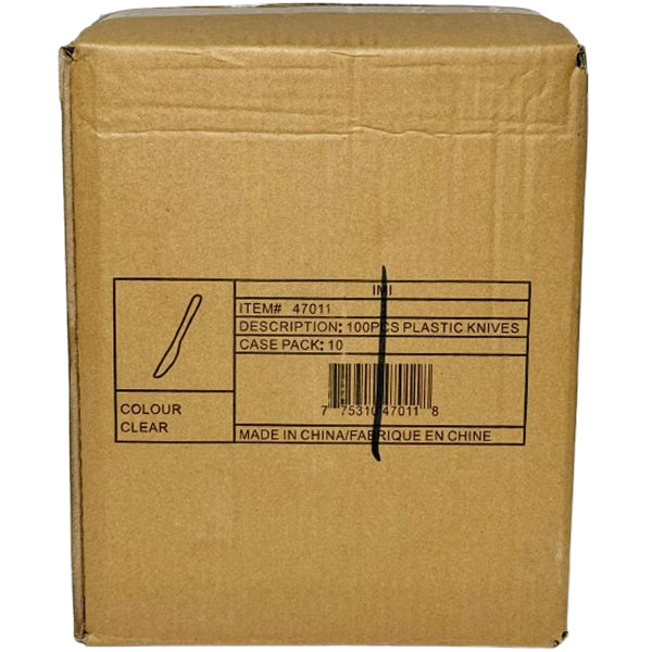 MADISON - CLEAR KNIVES 10x100 CT