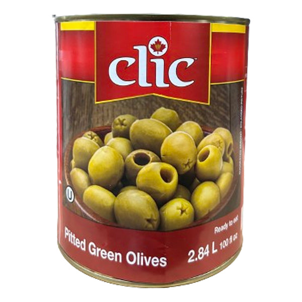 CLIC - PITTED GREEN OLIVES 100OZ