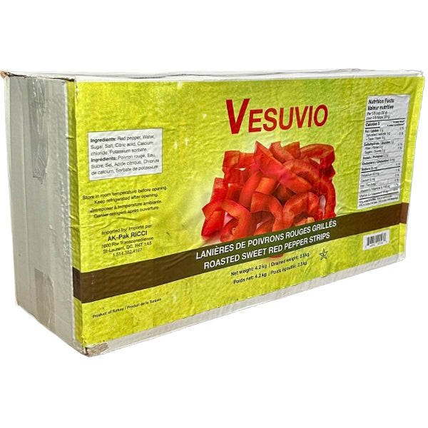 VESUVIO - ROASTED RED PEPPER STRIPS 3x4.2 KG