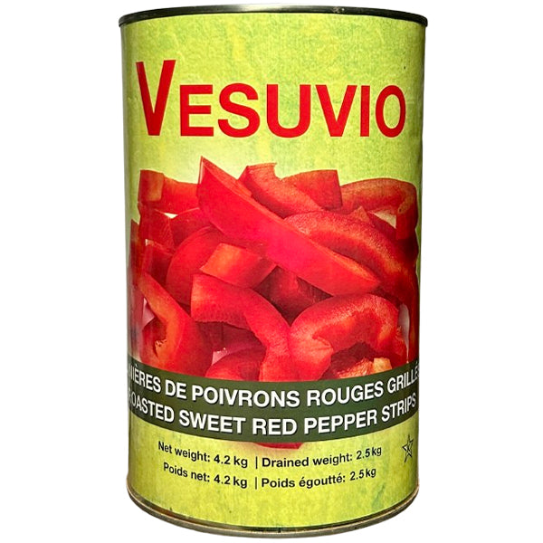 VESUVIO - ROASTED RED PEPPER STRIPS 3x4.2 KG