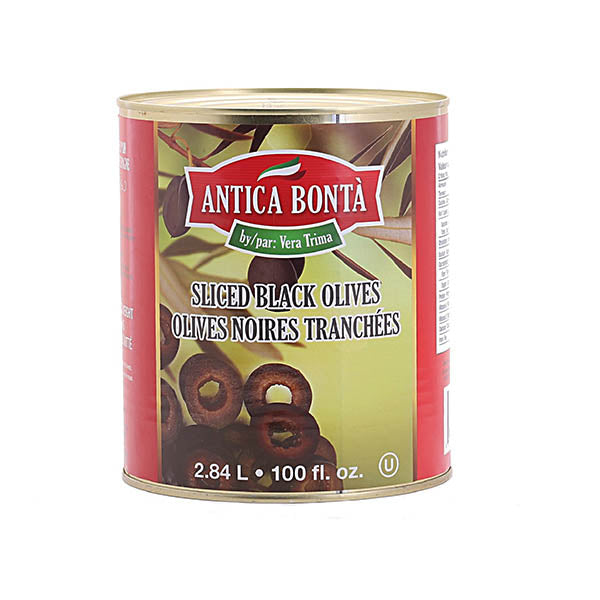 ANTICA BONTA - SLICED BLACK OLIVES 6x2.84 LT