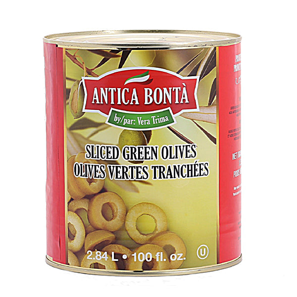 ANTICA BONTA - SLICED GREEN OLIVES 6x2.84 LT