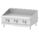 EURODIB - NATURAL GAS GRIDDLE WITH THERMOSTAT 3/4IN SMOOTH SURFACE 36IN