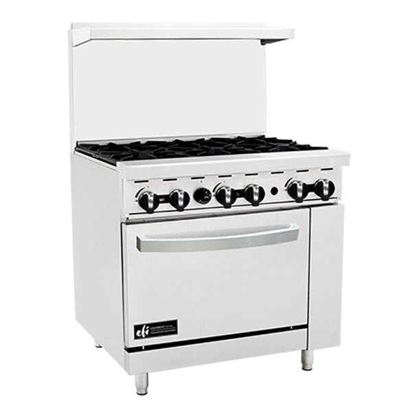 EFI - RANGE WITH 6 OPEN BURNERS 36IN