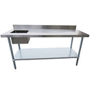 EFI - STAINLESS STEEL WORKTABLE WITH BUILT IN SINK AND BACK SPLASH 24 INx48