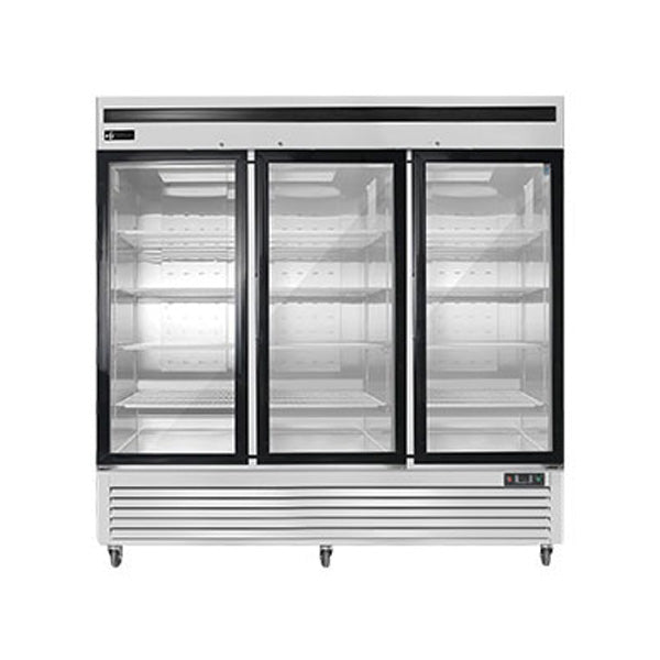 EFI - TRIPLE GLASS DOOR FREEZER STEEL 82"