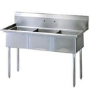 EFI - 24X24X14 RIGHT TRIPLE BOWL CORNER DRAIN SINK 1EA