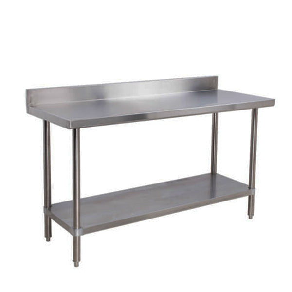 EFI - WORKTABLE WITH BACKSPLASH STAINLESS STEEL 30x72 IN
