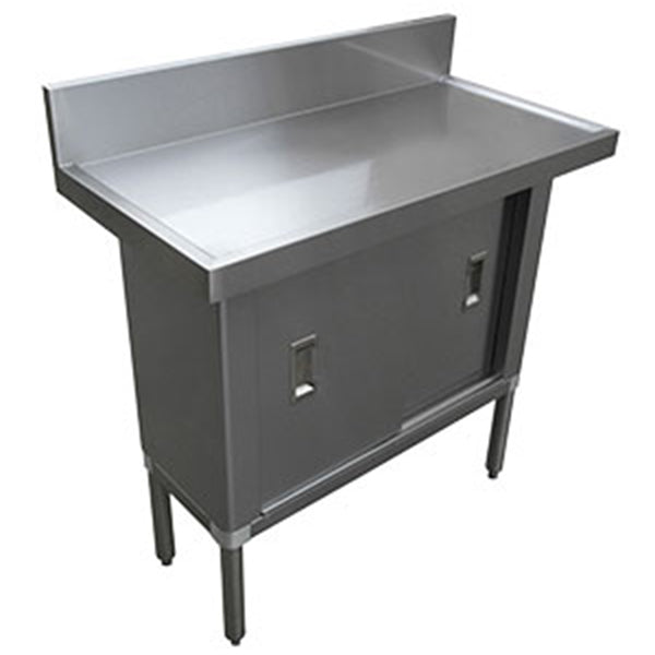 EFI - WORKTABLE WITH ENCLOSED BASE AND BACKSPLASH STAINLESS STEEL 1EA