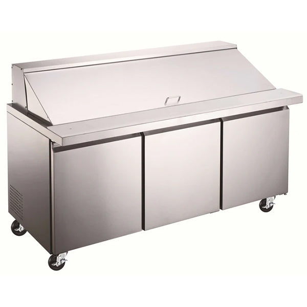 CANCO - 3 DOOR 70"REFRIGERATED MEGA TOP SANDWICH PREP TABLE EA