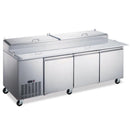 CANCO - 96" 3 DOORS PIZZA PREP TABLE EA