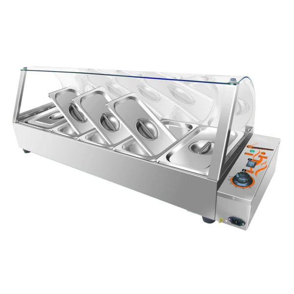 OMEGA - ZEB-94 ELECTRIC BAIN MARIE W/ CURVED GLASS GUARD EA