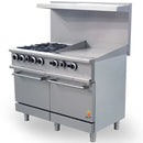 HOTZONE - 4 BURNER WITH 24" GRIDDLE 48"