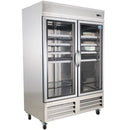 COLDZONE - 54RS-G2 54" S/S BODY GLASS DOOR REFRIGERATOR