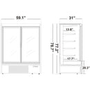 SUB EQUIP - OPEN AIR COOLER WITH GLASS DOOR 59"