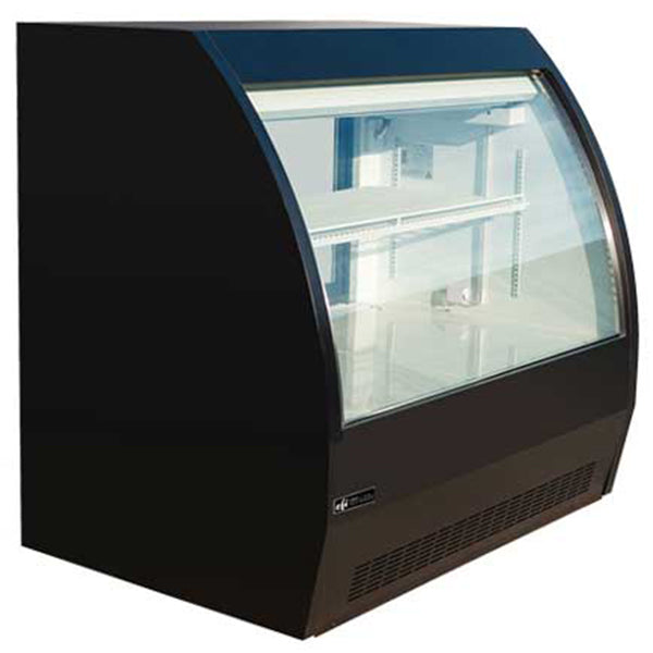 EFI - DELI/MEAT CURVED GLASS DISPLAY BLACK 48"