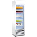 LUMIN COOL - SINGLE DOOR GLASS COOLER WHITE 25"