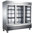 EFI - 3 DOOR GLASS COOLER WITH S/STEE 82"