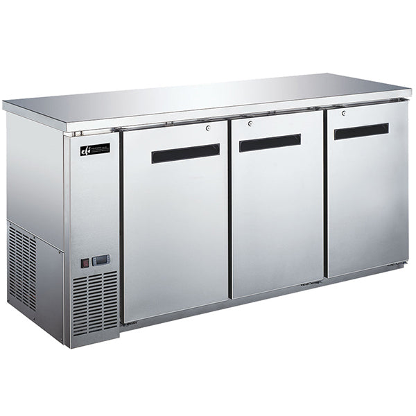EFI - CBBSDR3-72CC 72" STAINLESS STEEL 3 DOOR BAR COOLER