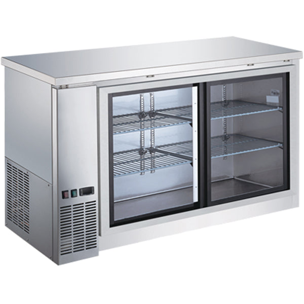 EFI - BACK BAR COOLER GLASS SLIDING S/STEEL 60"