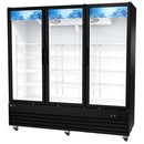 EFI - C3-78GDX X 3 GLASS DOOR REFRIGERATOR 78" 78in swing dr