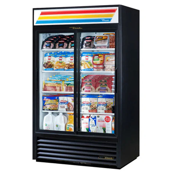 TRUE - T GDM-41-HC-LD BL 48" 2 GLASS DOOR REFRIGERATED MERCHANDISER EA