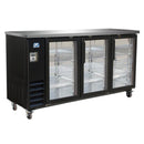 COLDZONE - BC73 3 DOOR BAR COOLER GLASS 73"