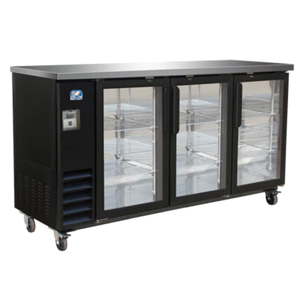 COLDZONE - BC73 3 DOOR BAR COOLER GLASS 73"