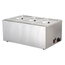 EFI - FOOD WARMER 3 3rd SIZE PANS W/LIDS BAIN MARIE SA-FWTHIRD 21L / 13.3" W