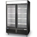 ARCTIC AIR - 2 DOOR GLASS REFRIGERATOR 54"W BLACK STEEL BODY 54"