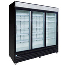 COLDZONE - 81R-G3 3 DOOR GLASS REFRIGERATOR SLIDING 81"