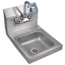BK RESOURCES - BKHS-W-SS-P-G 12" MOUNT HAND SINK W/ FAUCET