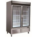 COLDZONE - GLASS DOOR S/S REFRIGERATOR 49"